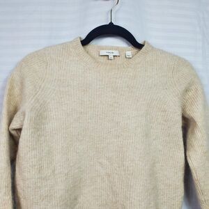 Vince Women's Ribbed Featherweight Mohair Wool Blend Crew Neck Sweater Size S